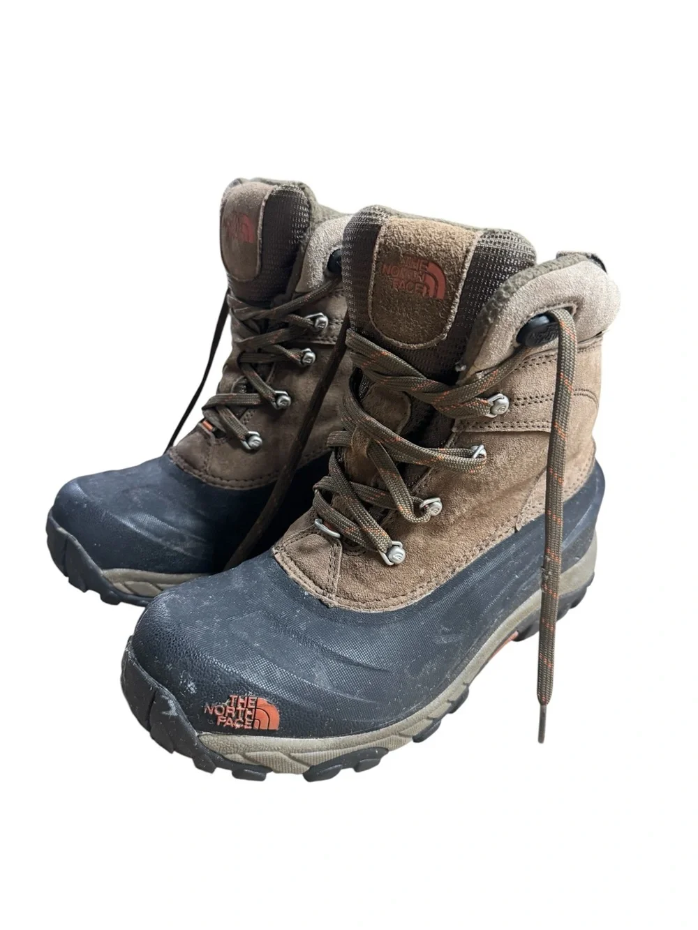 North Face Mens size 8 heat seeker boots Insulated Lace-Up Winter brown black